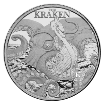 1 oz (31.10 g) sidabrinė moneta Mythical Creatures - Aštuonkojis, Niujė 2026