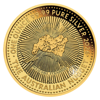 1 oz (31.10 g) sidabrinė PROOF moneta kortelėje  Australlijos grynuolio 40-metis - ANDA,  Australija 2026 (paauksuota)