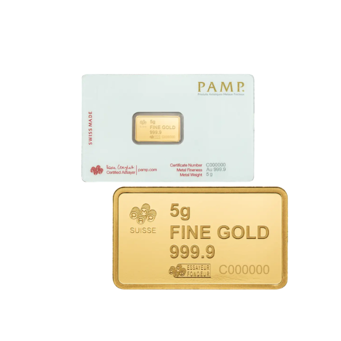 5 g investicinio aukso luitas Laisvoji Amerika - Plikasis erelis, PAMP 999.9