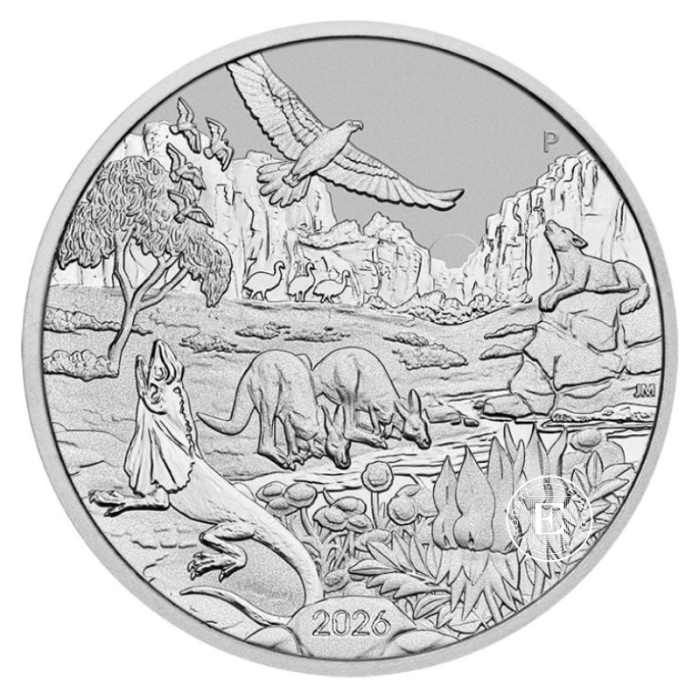 1 oz (31.10 g) platininė moneta Wonders of Australia - The Outback, Australija 2026