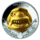 1 oz  (31.10 g) Silbermünze farbig Congo world wildlife  - Shark, Republik Kongo 2026 (partially gilted)