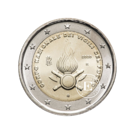 2 Eur coin The 80th anniversary of the National Fire Protection Department, Italy 2020