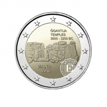 2 Eur moneta Ggantijos šventyklos, Malta 2016