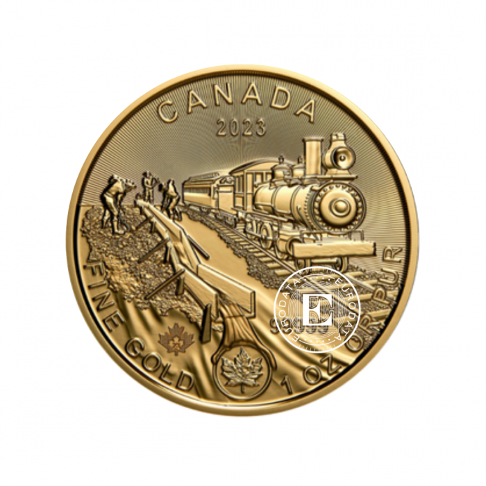 1 oz (31.10 g) gold coin on coincard Klondike Gold Rush - Passage for Gold, Canada 2023
