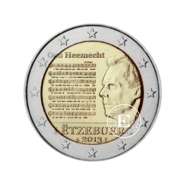 2 Eur coin National Anthem, Luxembourg 2013