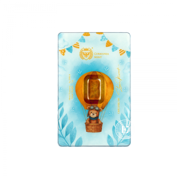1 g Goldbarren New Born - Boy, Germania Mint 999.9