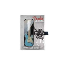 1 oz (31.10 g) silver colored coin Fender Stratocaster Daphne, Switzerland 2023