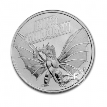 1 oz (31.10 g) sidabrinė moneta Godzilla prieš monstrus – King Ghidorah, Niujė 2023