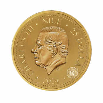 1/10 oz (3.11 g) auksinė moneta Feniksas, Niujė 2024