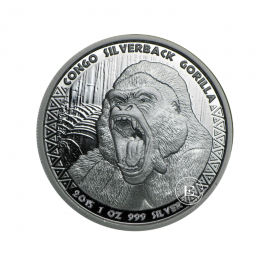 1 oz (31.10 g) silver coin Gorilla, Congo 2015