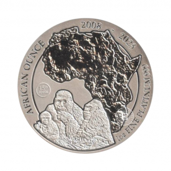 1 oz (31.10 g) platininė moneta Kalnų gorila, Ruanda 2023