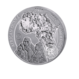 1 oz (31.10 g) sidabrinė moneta Kalnų gorila, Ruanda 2023