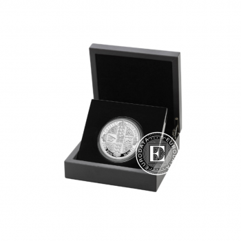 5 oz (155.50 g) sidabrinė PROOF moneta Gotikos karūna, Didžioji Britanija 2021 (su sertifikatu)
