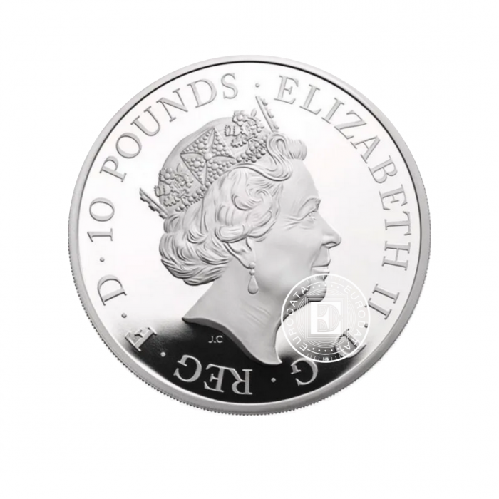 5 oz (155.50 g) pièce d'argent PROOF Gothic crown, Grande-Bretagne, 2021 (avec certificat)