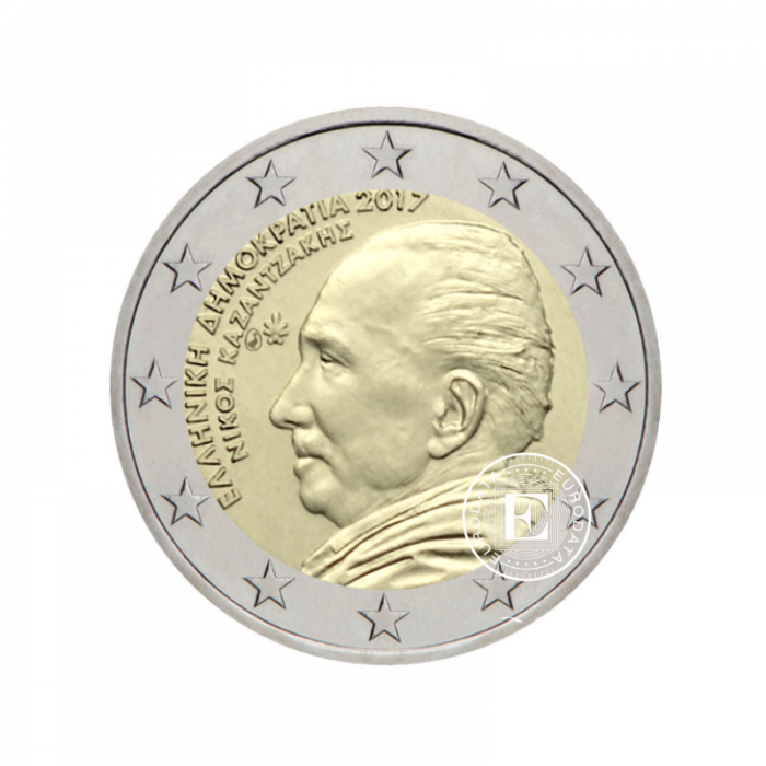  2 Eur pièce Nikos Kazantzakis, Grèce 2017