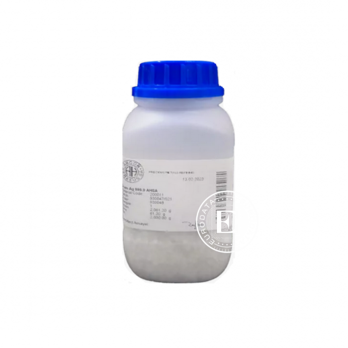 2 kg granulat srebra 999.9, Szwajcaria