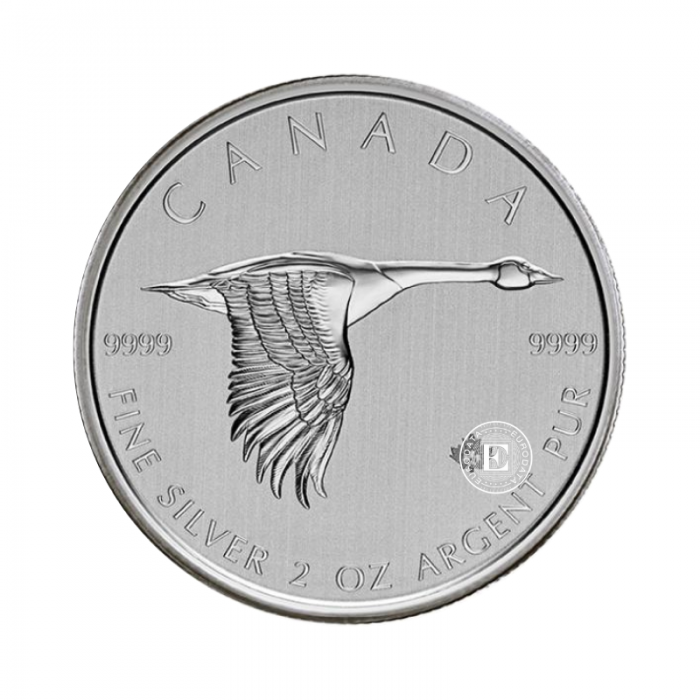 2 oz (62.20 g)  srebrna moneta Goose, Kanada 2020