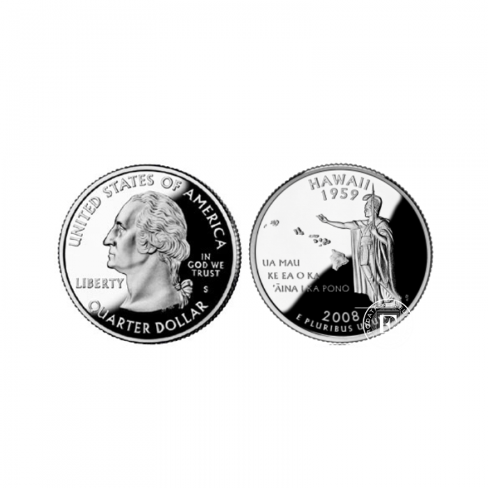 1/4 dolerio sidabrinė moneta, JAV (Atsitiktinis dizainas)