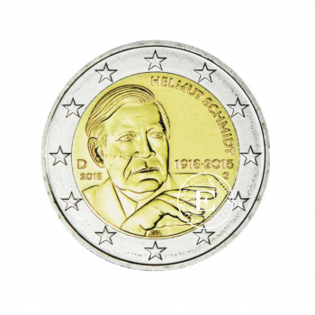  2 Eur pièce 100ème anniversaire Helmut Schmidt - G, Allemagne 2018