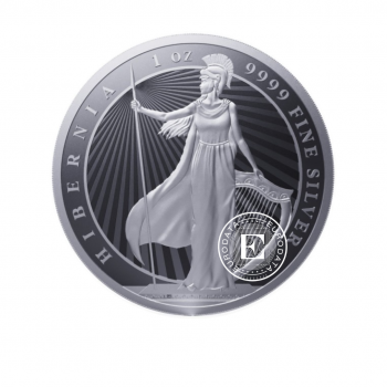 1 oz (31.10 g) sidabrinė moneta Hibernia, Niujė 2023