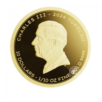 1/10 oz (3.11 g) złota moneta Vivat Humanitas, Tokelau 2024