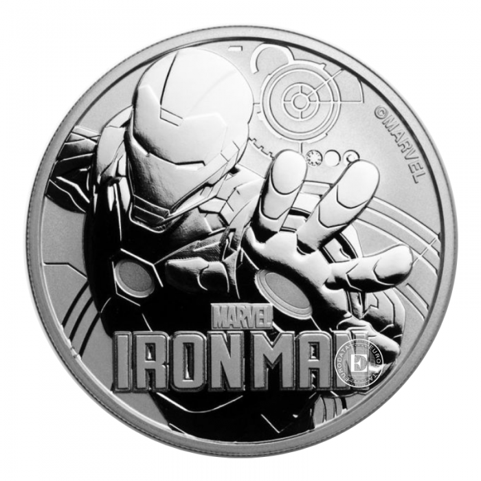 1 oz (31.10 g) silver coin Marvel Iron Man, Tuvalu 2018