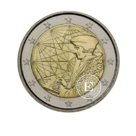 2 Eur Münze Der 35 Jahrestag des Erasmus Programms, Italien 2022