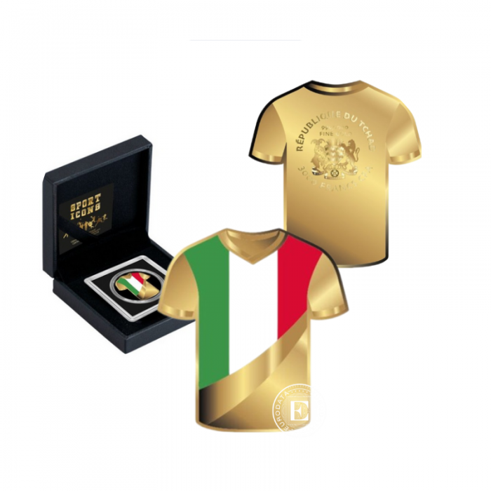 1/1000 oz Goldmünze Football - Italy, Tschad