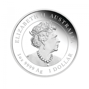 1 oz (31.10 g) sidabrinė spalvota moneta Lunar III - Jaučio metai, Australija 2021