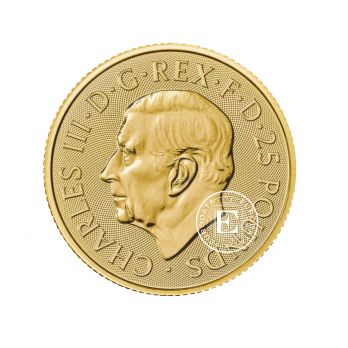 1/4 oz (7.78 g) auksinė moneta The Royal Tudor Beasts, Klarenso jautis, Didžioji Britanija 2023