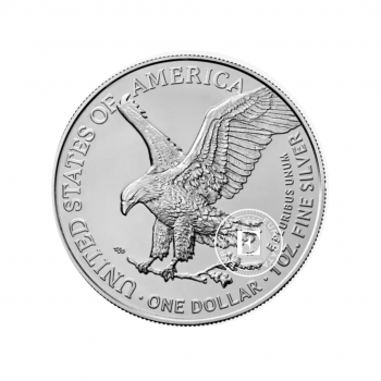 1 oz (31.10 g) sidabrinė moneta Amerikos Erelis, JAV 2023