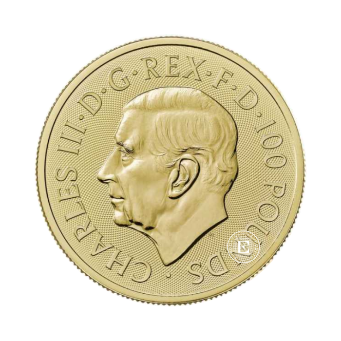 1 oz (31.10 g) auksinė moneta JAV Nepriklausomybės deklaracijai – 250 metų, Didžioji Britanija 2026