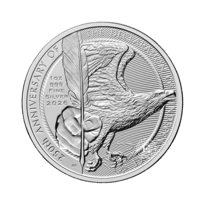 1 oz (31.10 g) Silbermünze The 250th anniversary of the Declaration of Independence of USA, Großbritannien 2026