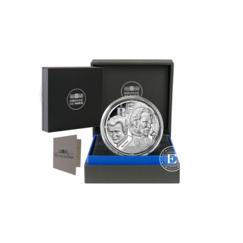 10 Eur (22.20 g) Silbermünze PROOF  Johnny Hallyday, Frankreich 2020