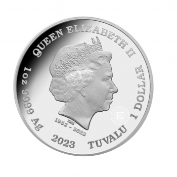 1 oz (31.10 g) sidabrinė moneta The Fancy - Juodoji vėliava, Tuvalu 2023