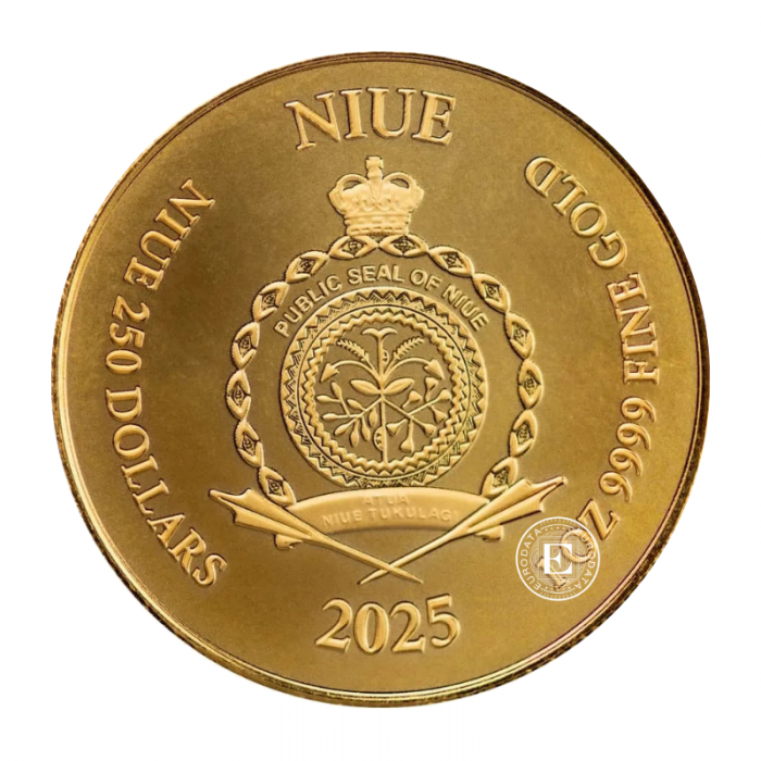 1 oz (31.10 g) gold coin Lady Justice, Niue 2025