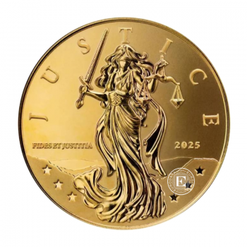 1 oz (31.10 g) auksinė moneta Lady Justice, Niujė 2025