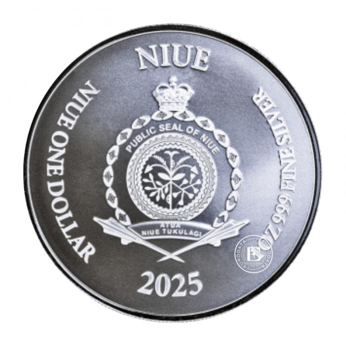 1 oz (31.10 g) pièce d'argent Lady Justice, Niue 2025