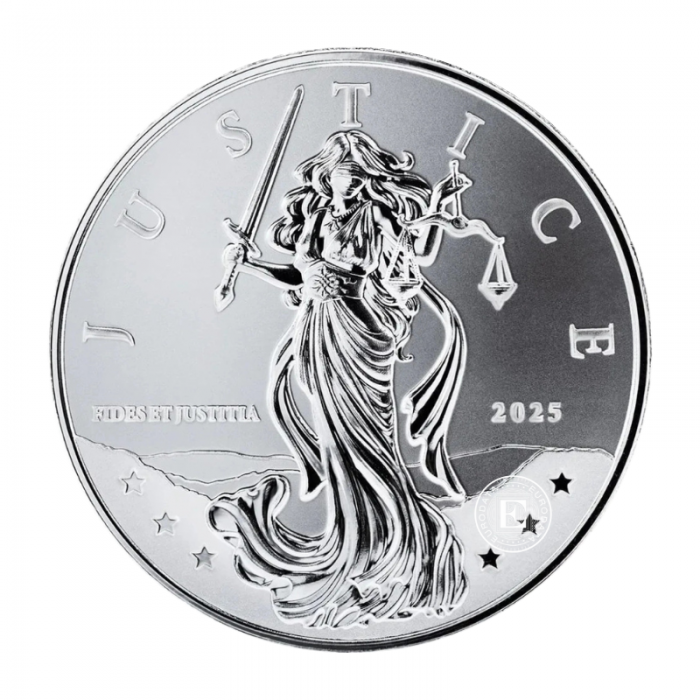 1 oz (31.10 g) pièce d'argent Lady Justice, Niue 2025