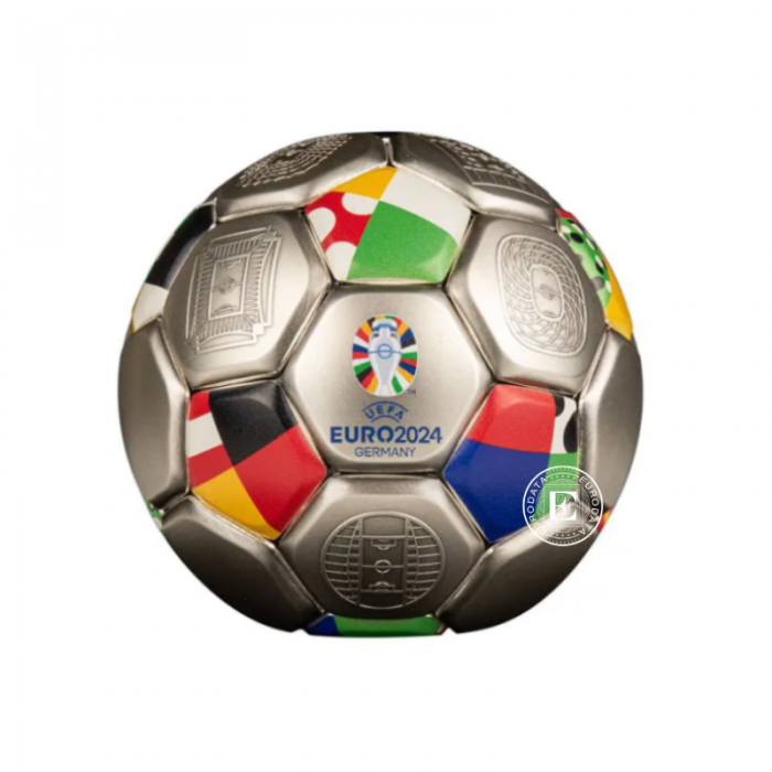 3 oz (93.30 g) sidabrinė moneta Futbolas - UEFA Euro 2024, Saliamono Salos 2024