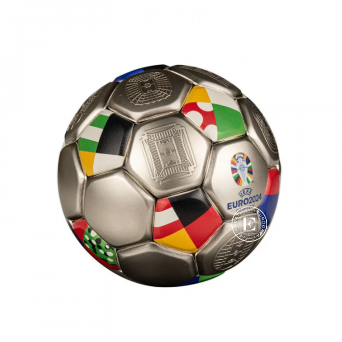 3 oz (93.30 g) pièce d'argent Football - UEFA Euro 2024, Îles Salomon 2024