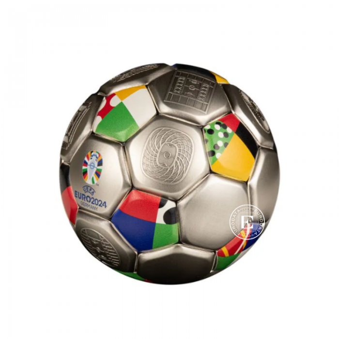 3 oz (93.30 g) srebrna moneta Football - UEFA Euro 2024, Wyspy Salomona 2024