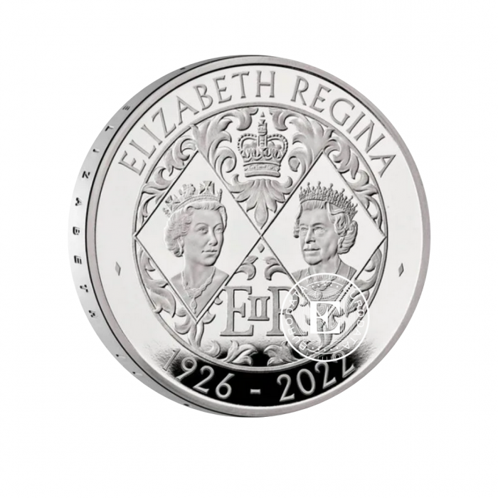 28.28 g sidabrinė PROOF moneta Karalienė Elžbieta II, Didžioji Britanija 2022 