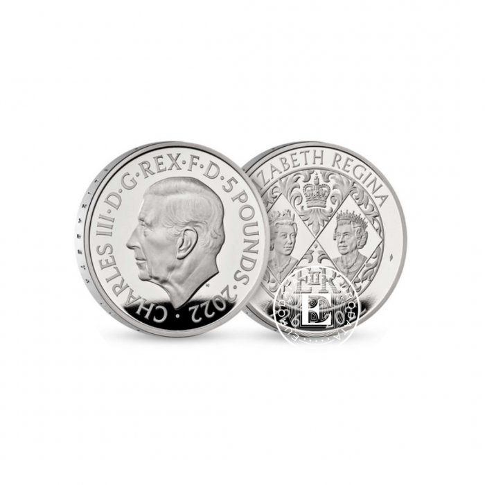 28.28 g sidabrinė PROOF moneta Karalienė Elžbieta II, Didžioji Britanija 2022 