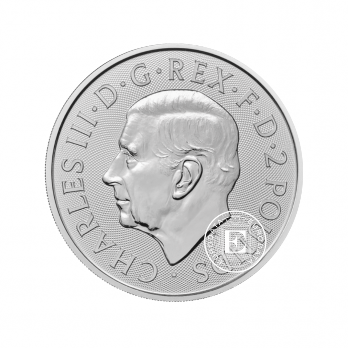 1 oz (31.10 g) sidabrinė moneta Karališkasis herbas, Didžioji Britanija 2023