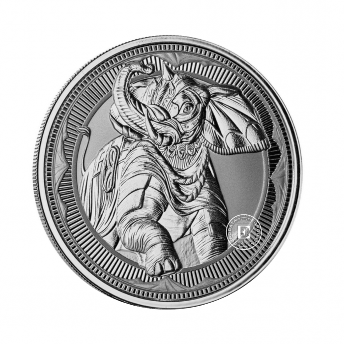 1 oz (31.10 g) silbermünze War Elephant, Gibraltar 2023