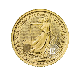 1/10 oz (3.11 g) pièce d'or Britannia - King Charles III, Grande-Bretagne 2024