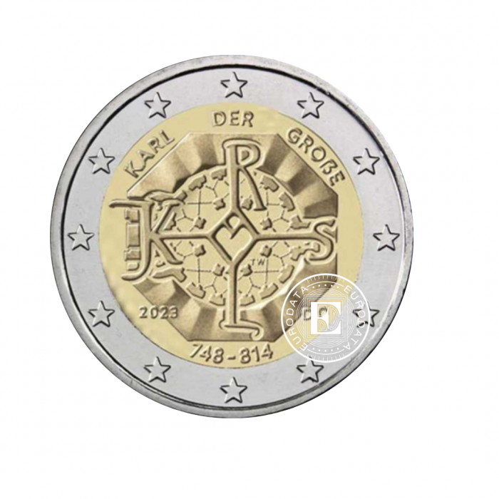 2 Eur moneta Karolis Didysis - G, Vokietija 2023