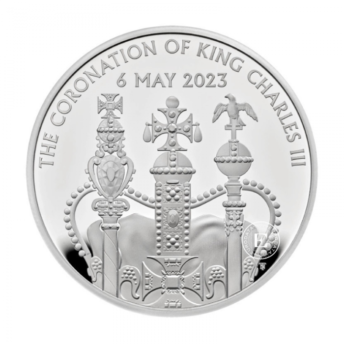 28.28 g pièce d'argent PROOF The Coronation of King Charles III, Grande-Bretagne 2023