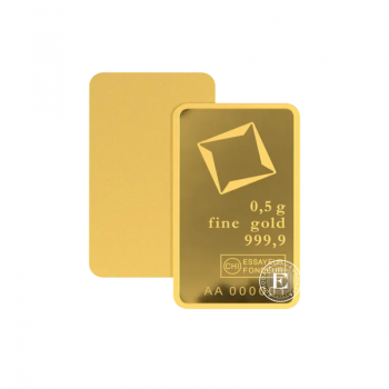 0.5 g investicinio aukso luitas Valcambi 999.9